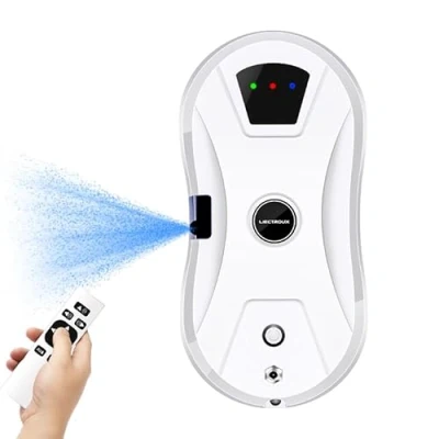 Image de LIECTROUX YW610 Robot nettoyeur de vitres, jet d&#039;eau unique, aspiration 2800 Pa, réservoir 30 ml, détection des bordures