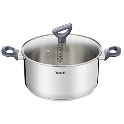 Image de Tefal DAILYCOOK Faitout 24 cm Inox + Couvercle Tous Feux Dont Induction