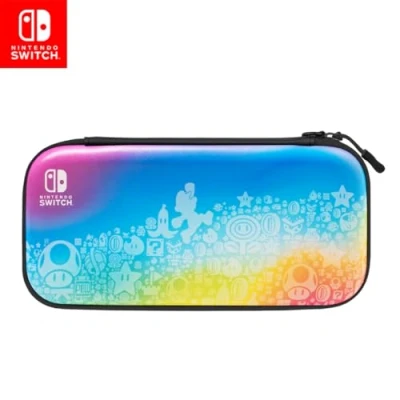 Image de Pdp Gaming Licence Officiel Switch Slim deluxe Travel Case Star Spectrum Semi Hardshell Console Stand Protective Pu leather Holds 14 Games Works avec Oled &amp; Lite
