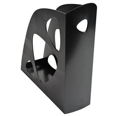 Image de Exacompta Réf. 181014D Lot de 10 porte revues ECOMAG Dimensions 24,8 x 7,7 25,7 cm Certifié Ange Bleu Classeurs à pour documents au format A4 et maxi Couleur Noir