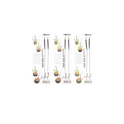Image de Montage Cheveux Large Korda Basix 4 25lb/11,3kg (2pcs) Bas de ligne carpe