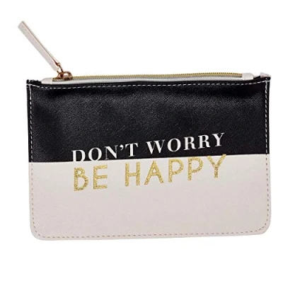 Image de Draeger Pochette Don&#039;t Worry avec Fermeture Éclair Rangement Maquillage, Rouge à Lèvres, Crayons Idéal Cadeau Anniversaire, Toutes Occasions