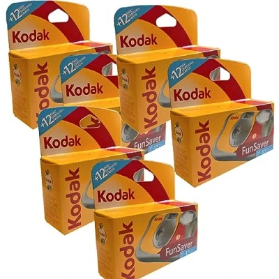 Image de Lot de 6 appareils photo jetables FunSaver avec flash 800 ISO