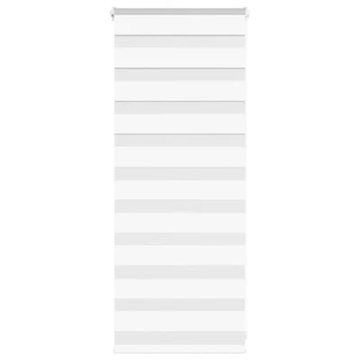 Image de vidaXL store zèbre blanc 65x100 cm largeur du tissu 60,9 polyester, à enrouleur zébré, zébré pour fenêtre, 4014722