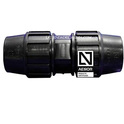 Image de Tuyau en polystyrène de 32 mm. Produit certifié AENOR utilisé dans les tuyaux PE mm pour la plomberie, l&#039;irrigation et chantiers.