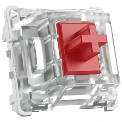 Image de Glorious Gaming 120 switches Gateron pour clavier mécanique (Red) Compatibles SMD LED, linéaires et fluides la frappe le jeu rapides, force d’activation 45 g, support 3 broches Red