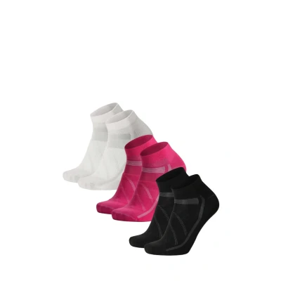 Image de DANISH ENDURANCE Chaussettes Courtes pour Vélo sur Route et VTT, Respirantes, Idéal Cyclisme, 3 Paires, Multicolore (1x Blanc, 1x Rose, Noir), 39 42