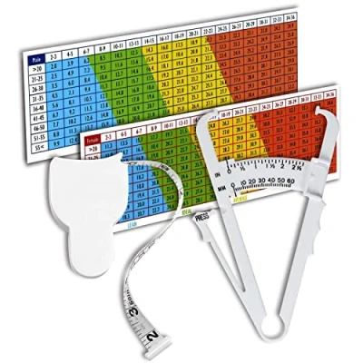 Image de CZ Store® AdipomètreRuban mesure inclus✮✮100% GARANTIE A VIE✮✮Pince graisse corporel et taux de masse grasse✮OFFERT:PDF Guide d&#039;utilisation tableau d&#039;interprétation en Français✮