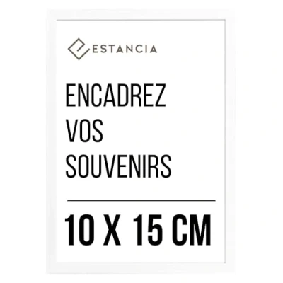 Image de Estancia Cadre Blanc 10x15 cm Photo 15x10 En Bois 10 x 15