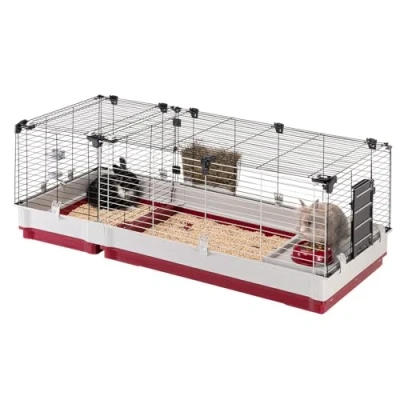 Image de FERPLAST Cage Cochon d&#039;Inde Lapin Maison Clapier Accessoires Inclus Ouvrant et modulable 142 x 60 h 50 CM Krolik 140