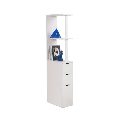 Image de Meuble de rangement WC/toilettes ou salle bains blanc