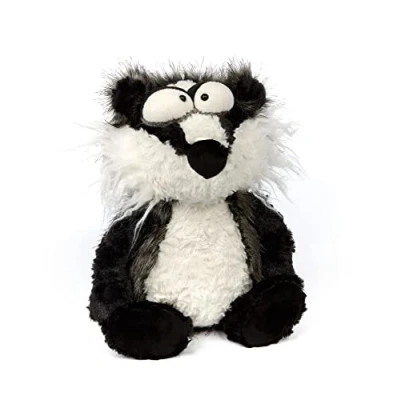 Image de Sigikid 39742 Dachs Dix DAX BeastsTown Doudou à Collectionner, Offrir, Jouer, câliner, pour Enfants et Adultes de 3 99 Ans, Blanc/Noir/Gris/Blaireau, 33 x 17 7 cm