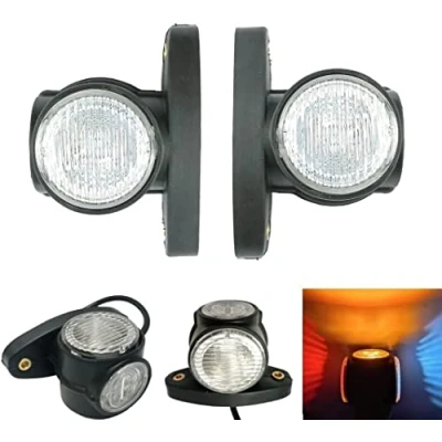 Image de 2 x LED Feux Gabarit Position Feu Lateral Rouge Blanc Jaune 12v 24v Remolque Camion Camionette Lampe