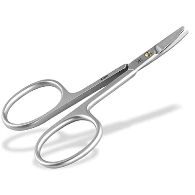 Image de Ciseaux à ongles pour bébé En acier inoxydable Avec bouts arrondis Surface de coupe courbée 9 cm