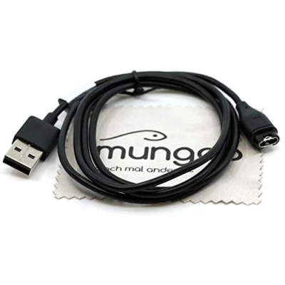 Image de Câble de Chargement Compatible avec Garmin Forerunner 45, 45S, 245, 245 Music, 935, 945 / Instinct/Legacy Hero Series/Legacy Saga Series/Chargeur USB Chiffon Nettoyage d&#039;écran mungoo