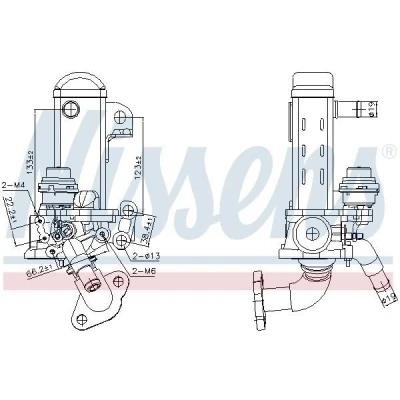 Image de NISSENS 989461 Refroidisseur EGR avec bypass à dépression NISSAN: Cabstar, Pathfinder 3, NP300 Navara Pick up