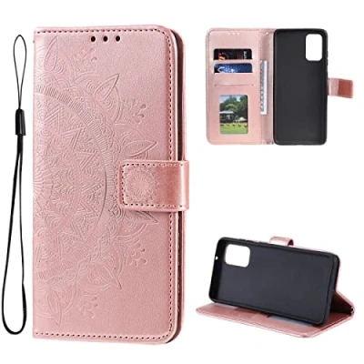 Image de CoverKingz Housse téléphone Portable pour Samsung Galaxy A53 5G étui avec Compartiment Carte Cover Motif Mandala Doré Rose