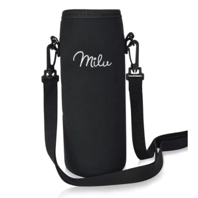 Image de Milu Sac en néoprène pour Gourde Acier Inoxydable 350 ML, 500 750 1000 ML Pièce de Rechange Isotherme Les déplacements avec dragonne (1L)