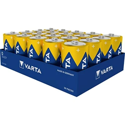 Image de VARTA Lot de 20 Vracs Pile Alcaline LongLife Power LR20/D (Mono) (4920) 1.5 V