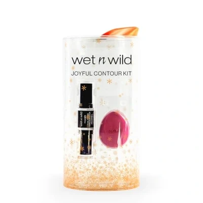 Image de Wet N Wild Joyful Contour Kit, Duo Stick et Éponge Maquillage, Enlumineur avec Formule Facile à Estomper pour un Look Défini Sculpté, Coffret Cadeau Maquillage
