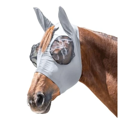 Image de Waldhausen Masque Anti Mouches Puck Gris Argent Poney