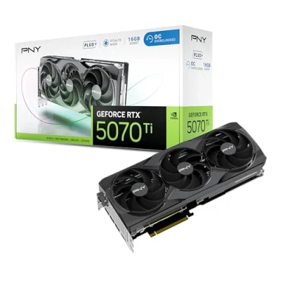 Image de PNY Carte Graphique GEFORCE RTX™ 5070 Ti 16Go Overclocked Triple Fan Plus DLSS 4