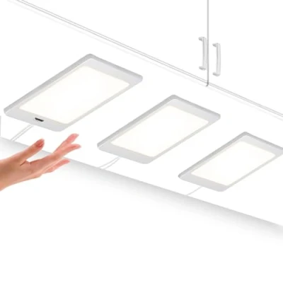 Image de ENUOTEK Lampe de Panneau Lumineux à LED Sous Meuble pour Plan Travail Cuisine avec Capteur Sans Contact et Fonction Gradation Continue Eclairage Blanc Neutre 4000K Lot 3