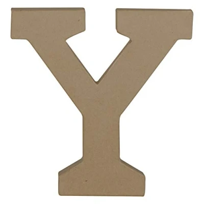 Image de Décopatch AC876C Un support en papier brun mâché 19,5x2,5x20 cm, Lettre majuscule Y