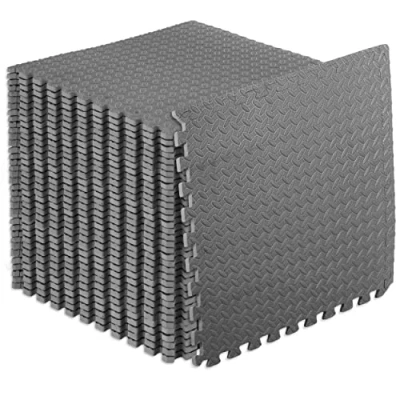 Image de ProsourceFit Puzzle Exercise Mat ½ in, EVA Interlocking Foam Floor Tiles for Home Gym, Workout Equipment, Padding Kids, Grey, 24 in x 144 Sq Ft 36