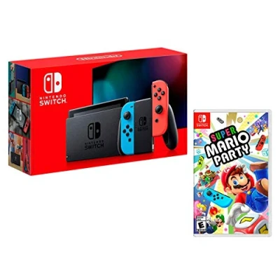 Image de Nintendo Switch Rouge/Bleu Néon 32Go [Nouveau modèle] + Super Mario Party