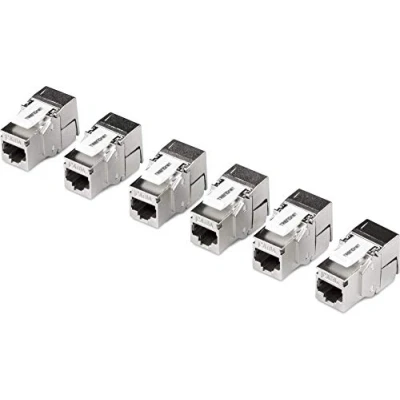 Image de TRENDnet TC K06C6A Lot de 6 Prises blindées Cat6A RJ45 Keystone Jack, à Utiliser avec Le Panneau Brassage Vierge blindé