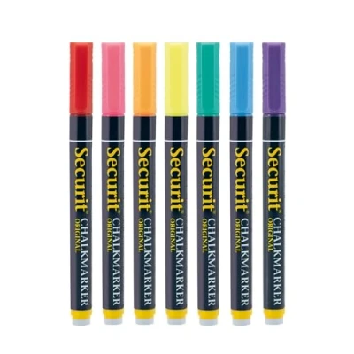 Image de Securit Lots de 7 Feutres Craie à encre liquide Coloré Taille mine 1 2mm