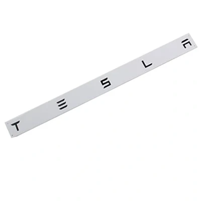 Image de Emblèmes arrière de Lettres d&#039;insertion hayon avec Logo en Relief 3D compatibles Tesla Model 3/S/X/Y, Support adhésif 3M,Matt Black,Tesla