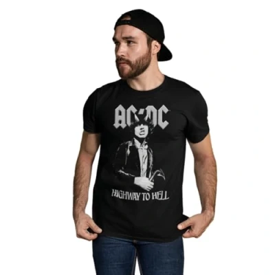 Image de AC/DC Highway to Hell, MEACDCRTS089, Noir, Taille L