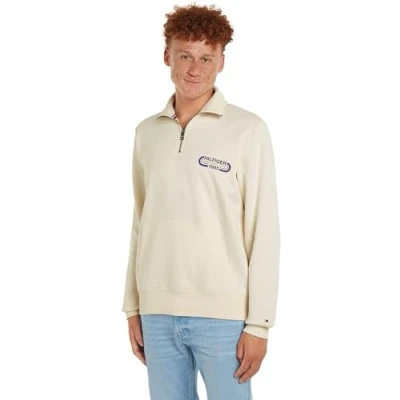 Image de Tommy Hilfiger Track Graphic HALF ZIP Sweatshirt, Homme, Taille: Large, Calico