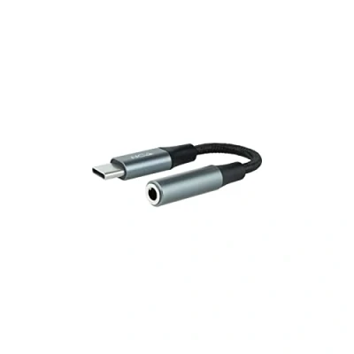 Image de Nanocable 10.24.1204 câble audio 0,11 m 3,5 mm USB C Noir, Gris Neuf