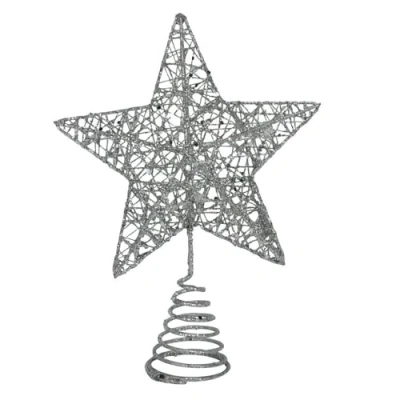 Image de Gisela Graham Étoile en Maille argentée pailletée pour Sommet de Sapin 20 cm JNS_435244 Taille Unique