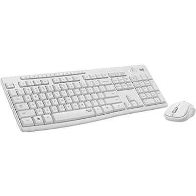 Image de Logitech MK295 Silent Wireless Combo clavier Souris incluse Bureau USB QWERTY Anglais britannique Blanc Neuf