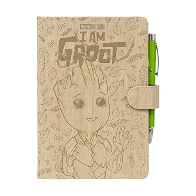 Image de Grupo Erik Carnet De Notes Marvel, Groot Avec Stylo Pointillé Format A5 Notebook Pointillé, Notebook, Journal Intime, Fournitures Scolaires