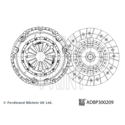 Image de BLUE PRINT ADBP300209 Kit d&#039;Embrayage à deux pièces avec graisse synthétique 240mm FIAT: Ducato III Van, Camion plate forme/Châssis