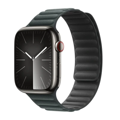 Image de Bracelet Apple Watch Original Cuir véritable Vert Convient aux Series 1 9 / SE
