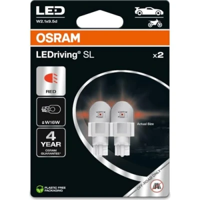Image de Ampoule LED OSRAM LEDriving SL W16W RED