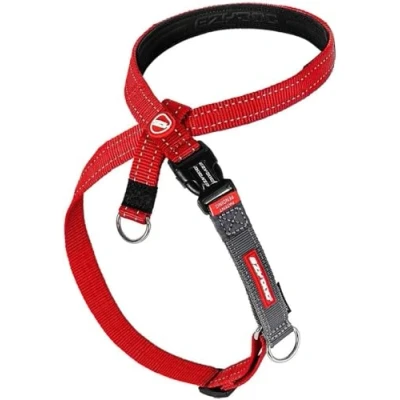 Image de EzyDog Harnais Anti Traction pour Chien Crosscheck Chiens de Petite, Moyenne et Grande Taille Accessoire d&#039;entraînement Réfléchissant réglable (S, Rouge)