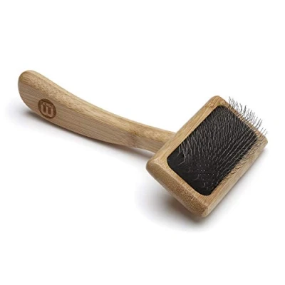 Image de Mikki Brosse Lissante en Bambou Douce pour Pelages Ondulés/Mi Longs/Longs Convient à l’Usage avec Chats/Chiens Petit 1 Unité