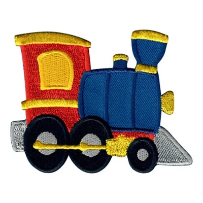 Image de PatchMommy Patch Écusson Brodé Thermocollant en Forme de Train Pièce Brodée à Coudre ou Coller au fer Repasser pour Enfant et Bébé