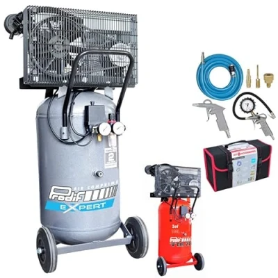 Image de Compresseur vertical à courroie 100L 1003MVLC Prodif + Kit 6 accessoires raccords rapides