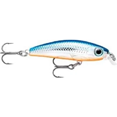 Image de Rapala Leurre de Pêche Ultra Light Minnow Matériel avec Corps Lesté d&#039;eau Douce Profondeur Nage 0,6 à 0,9m 6cm / 4g Fabriqué en Estonie Silver Blue