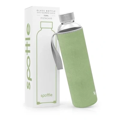 Image de spottle Gourde en Verre avec Housse Néoprène, Bouteille Borosilicate Lavable au Lave Vaisselle, Adaptée à Toutes les Boissons, Sans BPA, 750ml