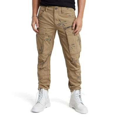 Image de G Star Homme Rovic Zip 3D Regular Tapered Pants, Multicolore (safari banana tree D02190 D386 G629), 32W / 30L