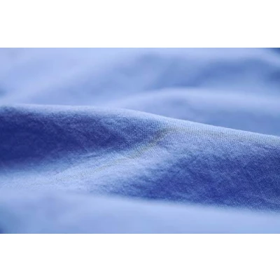 Image de L1NK STUDIO Drap Plat uni pour lit 200 cm (290X280cm) 100% Coton (Percale Fils) Berlin Blue
